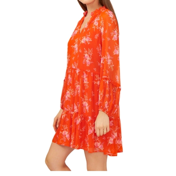 Vince Camuto Floral Print Tunic Dress SzM NWT - Picture 3 of 7